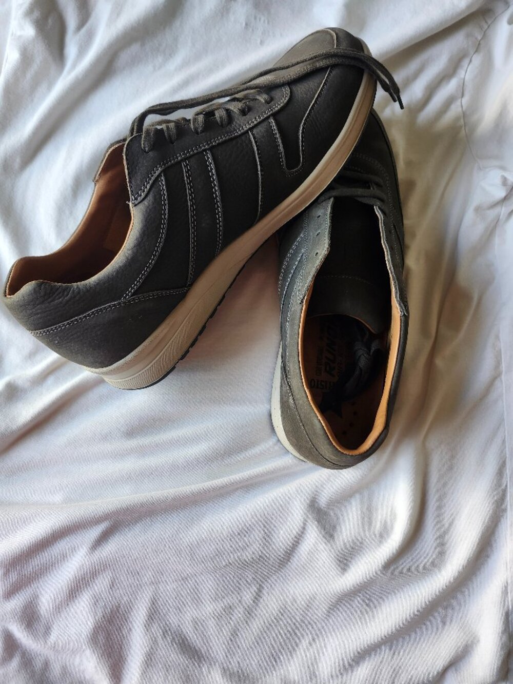 Mephisto comfortable dark gray walking shoes
